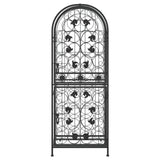 Wine Rack for 41 Bottles Black 45x36x120 cm Wrought Iron 358370
