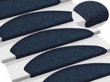 Stair Mats Self-adhesive 20 pcs 65x21x4 cm Navy Half Round Large 3365653