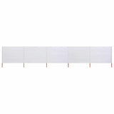 5-panel Wind Screen Fabric 600x120 cm Sand White 47160