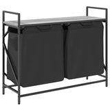 Laundry Basket 2 Compartments with Shelf Grey Sonoma 859078