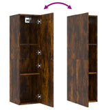 Wall-mounted TV Cabinet Smoked Oak 30.5x30x110 cm 826676
