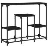 Console Table Black 89.5x28x76 cm Engineered Wood 833383