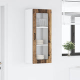 Wall Glass Cabinet PORTO Old Wood 40 x 31 x 100 cm 885453