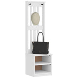 Hall Tree SANDNES White 45x40x159.5 cm Solid Wood Pine 4010480