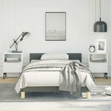 Bed Frame without Mattress Dark Grey Twin Fabric 347448