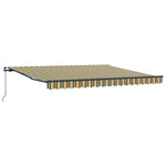 Retractable Awning Manual Green and yellow 400 x 300 cm Fabric 3330707