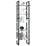 5-Tier Book Cabinet White 60x30x175 cm Pinewood 3081984