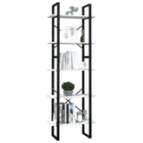 5-Tier Book Cabinet White 60x30x175 cm Pinewood 3081984