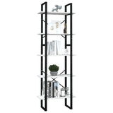 5-Tier Book Cabinet White 60x30x175 cm Pinewood 3081984