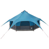 Family Tent Blue 10-Person 185T Polyester with PU Coating 42017392
