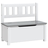 4 Piece Children Table and Chair Set White and Grey MDF 10411
