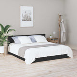 811044 Bed Headboard Black 200x1,5x80 cm Engineered Wood