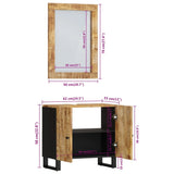2 Piece Bathroom Furniture Set Solid Wood Mango 3200633