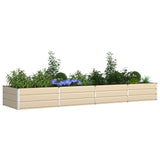 Planter Ivory 385 x 100 x 45 cm Galvanised Steel 42018119