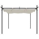 Pergola with Retractable Roof Cream 295x292x230 cm 360114