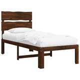 Single Bed Frame with Headboard ROSTOCK Dark Brown 75 x 190 cm 903479