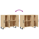 Sideboard Sonoma Oak 90x34x80 cm Engineered Wood 828135