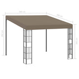 Wall-mounted Gazebo 3x3 m Taupe Fabric 312260