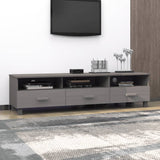 TV Cabinet HAMAR Light Grey 158x40x40 cm Solid Wood Pine 340475