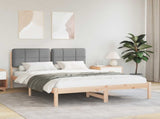 Bed Frame with Upholstered Headboard Light Grey 140 x 190 cm 877984
