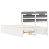 Bed Frame with Upholstered Headboard Light Grey 120 x 190 cm 3405546