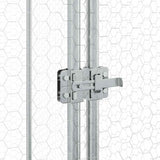 Chicken Cage Silver 100x100x190 cm Galvanised Steel 172549
