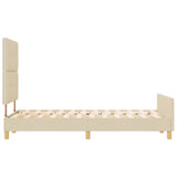 ZNTS Bed Frame Cream 120x200 cm Fabric 3344723