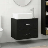 Bathroom Furniture Set Black Oak Engineered Wood 3404391