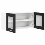 Hanging Cabinet Black Oak and White 80 x 31 x 40 cm 884228