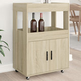 Bar Cart Sonoma Oak 60x39.5x89 cm Engineered Wood 848271