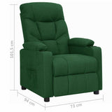 Recliner Chair Dark Green Fabric 339088
