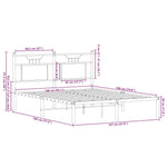Bed Frame without Mattress Sonoma Oak 140x190 cm Engineered Wood 4106792