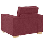 Sofa Set with Cushion 3 pcs Wine Red 220 x 78 x 84 cm Fabric 3324612