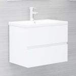ZNTS Bathroom Furniture Set White Engineered Wood 3071675