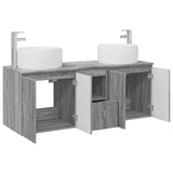 Bathroom Cabinet Set 3 pcs Grey Sonoma 49.5 x 44.5 x 66 cm 3405723
