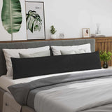 Sofa Pillows 2 pcs Black 200 x 40 cm Fabric 42013870