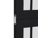 Room Divider 3 Panels Black Solid Wood Paulownia 358765