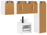 Bathroom Cabinet Set 5 pcs White Engineered Wood 3407351