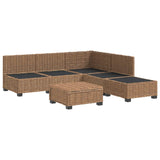 6 pcs Rattan Lounge Set with Cushions GENDT Natural Rattan 3429870