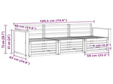 Sofa Sets 3 pcs Solid Acacia Wood 3383965