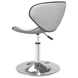 Bar Stool White Faux Leather 335109
