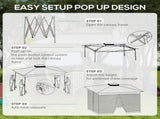 3 x 3 Pop Up Gazebo, Double-roof Garden Tent with Netting and Carry Bag, Party Event Shelter for T3398P325122