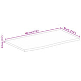 Table Top Live Edge 120x60x3.8 cm Solid Wood Mango 370600