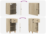 3 Piece Bathroom Cabinet Set ALKMAAR Sonoma Oak Engineered Wood 3417749