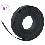 Garden Edgings 5 pcs Black 10 m 10 cm Polyethylene 3155435