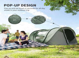 4-5 Person Pop-up Camping Tent Family Tent w/ 2 Mesh Windows & PVC Windows Portable Carry Bag for T3398P348705