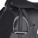 Horse Riding Saddle Black Leather 17.5 inch Durable 90645