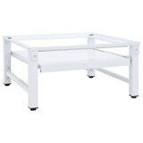 Washing Machine Pedestal with Pull-out Shelf White 4009873