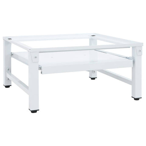 Washing Machine Pedestal with Pull-out Shelf White 4009873