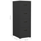 ZNTS Filing Cabinet Anthracite 46x62x133 cm Steel 336281